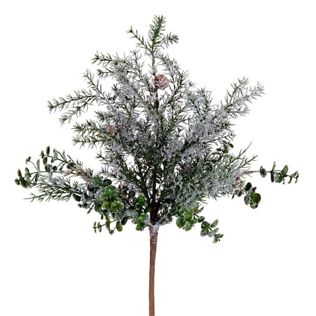 Dare2Decor 30 in. Snow Cedar & Eucalyptus Bush, Green, 2PK DA3267717